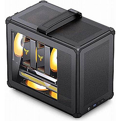 Jonsbo C6 MAX PC Case, Mini Case, Micro-ATX, Tempered Glass - black