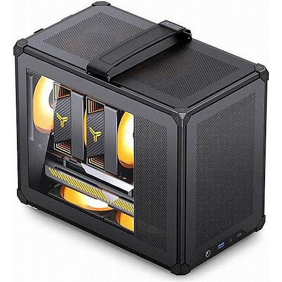 Jonsbo C6 MAX PC Case, Mini Case, Micro-ATX, Tempered Glass - black