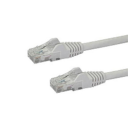 0.5M WHITE CAT6 PATCH CABLE SNAGLESS ETHERNET CABLE - UTP