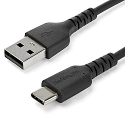 1 M USB 2.0 TO USB C CABLE CABLE BLACK ARAMID FIBER