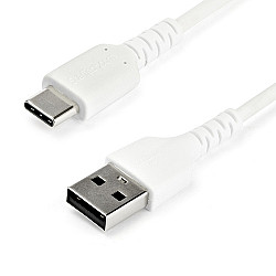 1 M USB 2.0 TO USB C CABLE CABLE WHITE ARAMID FIBER