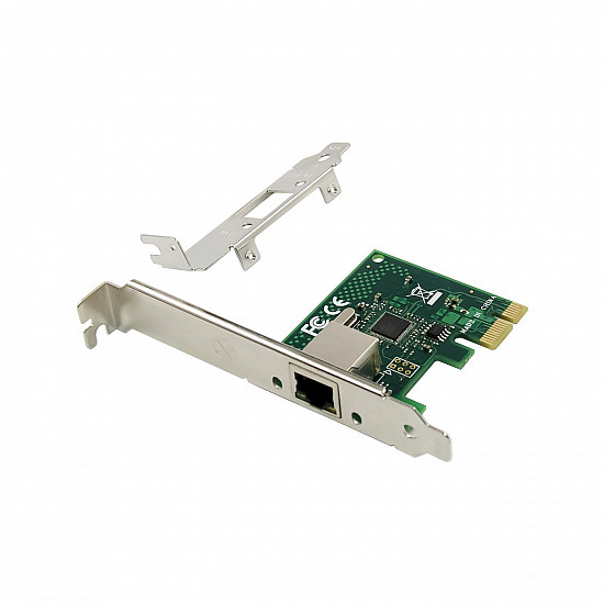 1 port RJ45 network card, PCIe Main Chip WGI210AT,