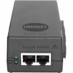 10 Gigabit Ethernet PoE+ Injektor, 802.3at, 30 W, PoE-Injektor schwarz
