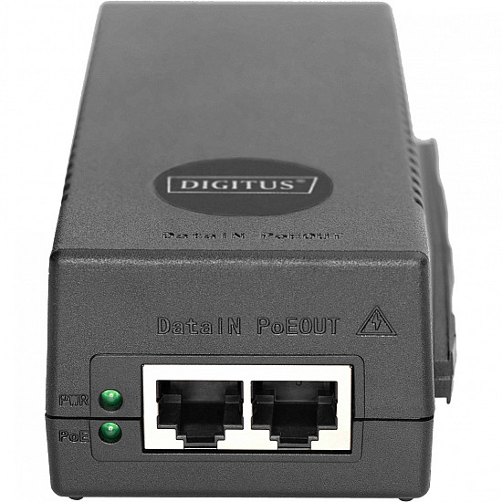 10 Gigabit Ethernet PoE+ Injektor, 802.3at, 30 W, PoE-Injektor schwarz