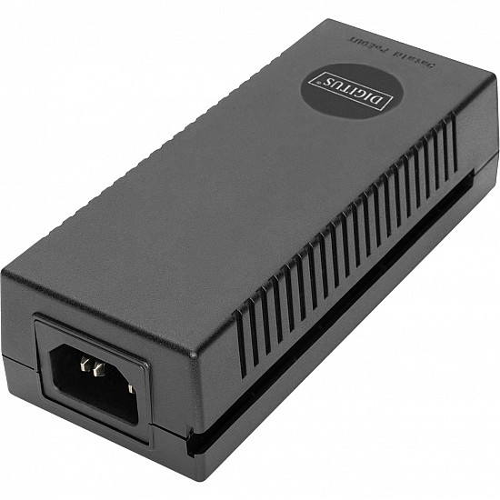 10 Gigabit Ethernet PoE+ Injektor, 802.3at, 30 W, PoE-Injektor schwarz