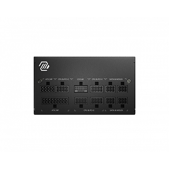 MSI MAG A850GL PCIE5 II maitinimo blokas su 850W, 80 PLUS GOLD, PFC Active 2025