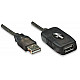 Manhattan USB-A to USB-A Extension Cable, 10m, Male to Female, Active, 480 Mbps (USB 2.0), Daisy-Chainable, Built In Repeater, Hi-Speed USB, Black, Three Year Warranty, Equivalent to USB2AAEXT10M. Manhattan USB-A to USB-A Extension Cable, 10m, Male to Female, Active, 480 Mbps (USB 2.0), Daisy-Chainable, Built In Repeater, Hi-Speed USB, Black, Three Year Warranty, Equivalent to USB2AAEXT10M.