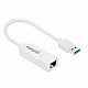 Manhattan USB-A Gigabit Network Adapter, White, 10/100/1000 Mbps Network, USB 3.0, Ethernet, RJ45, Three Year Warranty, Equivalent to USB31000SW.