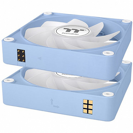 120mm Thermaltake CT120 EX Reverse ARGB Sync PC Cooling Fan Hydrangea Blue 3 Fan Pack