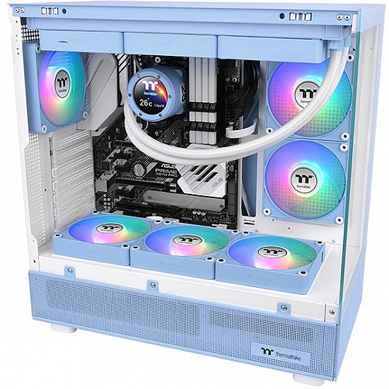 120mm Thermaltake CT120 EX Reverse ARGB Sync PC Cooling Fan Hydrangea Blue 3 Fan Pack