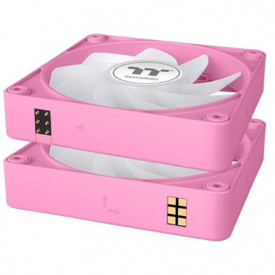 120mm Thermaltake CT120 EX Reverse ARGB Sync PC Cooling Fan Pink 3 Pack