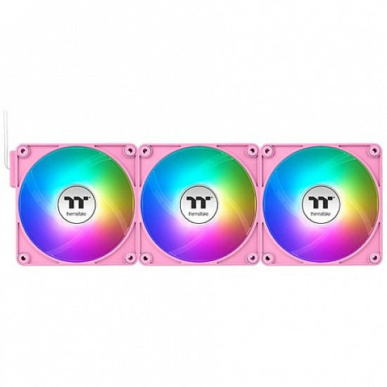 120mm Thermaltake CT120 EX Reverse ARGB Sync PC Cooling Fan Pink 3 Pack