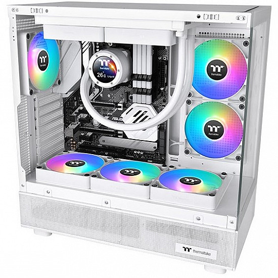 120mm Thermaltake CT120 Reverse ARGB Sync PC Cooling Fan White 2 Pack