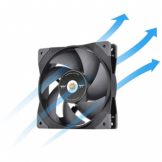 120mm Thermaltake GT12 PC Cooling Fan TT Premium Edition Black - 1 Pack