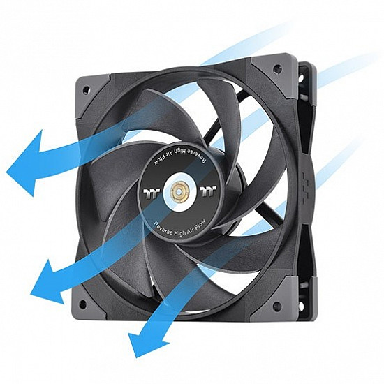 120mm Thermaltake GT12 PC Cooling Fan TT Premium Edition Black - 1 Pack
