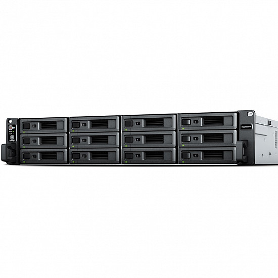 Synology RackStation RS2423+ NAS/storage server Rack (2U) Ryzen Embedded V1780B 8 GB DDR4 0 TB DiskStation Manager Black, Grey