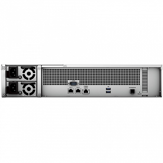 Synology RackStation RS2423+ NAS/storage server Rack (2U) Ryzen Embedded V1780B 8 GB DDR4 0 TB DiskStation Manager Black, Grey