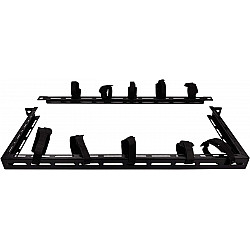 1/2U 19inchCABLE ORGANIZER PANEL WITH 10PCS VELCRO