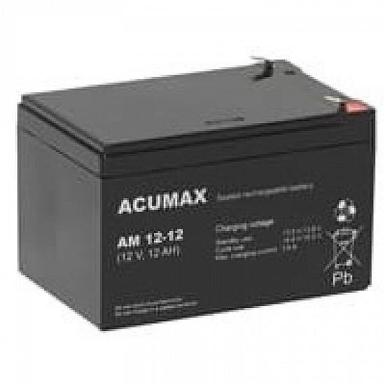 12V 12AH VRLA AM12-12 ACUMAX EMU BATTERY 12V 12AH VRLA AM12-12 ACUMAX EMU BATTERY