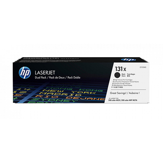 131x - 2-pack - black - original - LaserJet - toner cartridge (CF210XD)