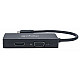 Manhattan USB-C Dock/Hub, Ports (x3): DVI-I, HDMI and VGA Ports, Note: Only One Port can be used at a time, External Power Supply Not Needed, Universal for all devices, Cable 10cm, Black, Three Year Warranty