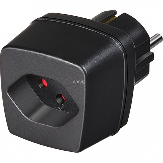1508480, Steckdosenadapter schwarz