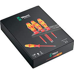 160 i/6 Rack Schraubendrehersatz Kraftform Plus Serie 100 + Rack rot/gelb, 6-teilig, mit Lasertip