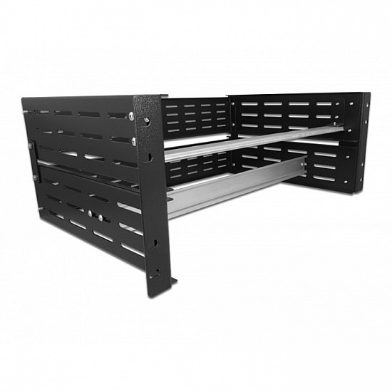 19″ Hutschienenhalterung 4 HE, Einbauschienen