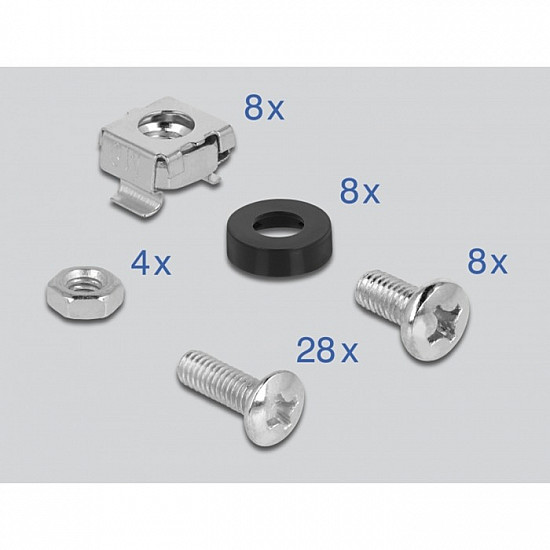 19″ Hutschienenhalterung 4 HE, Einbauschienen