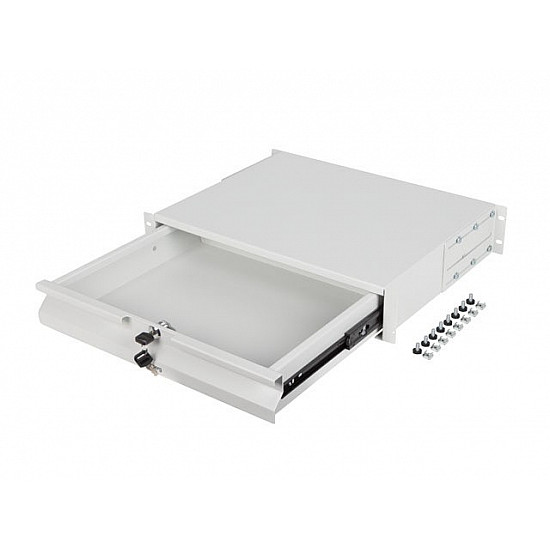 CABINET DRAWER 19 2U 360MM GREY LANBERG (2U/483X360MM LOAD CAPACITY UP TO 90KG, 4-POINT MOUNTING)
