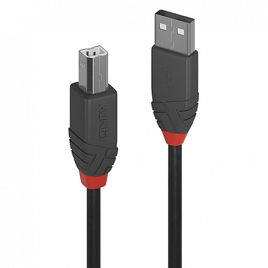 1M USB 2.0 TYP A AN B KABEL ANTHRA LINE