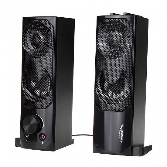 2 in 1 PC Speaker Soundbar Computer RGB LED Backlight Stereo Gaming USB 2 x 3W AUX 3.5 mm