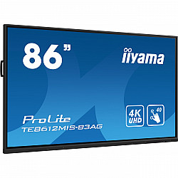 217,40cm/86 (3840x2160) iiyama ProLite TE8612MIS-B3AG 16:9 4k UHD 24/7 Digital Signage 8ms 60Hz HDMI USB-C VGA LAN WIFI Speaker Black