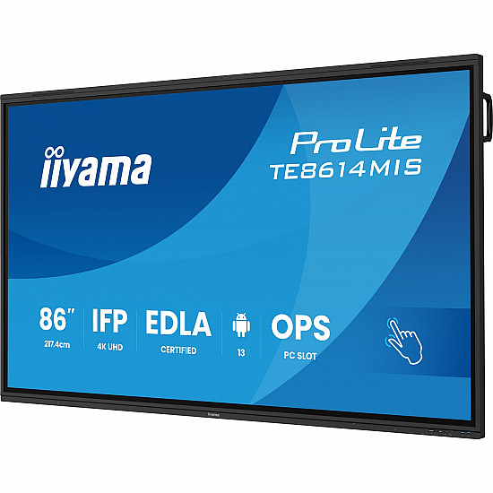 Iiyama ProLite TE8614MIS-B2AG - 218 cm (86") Diagonalklasse LCD-Display mit LED-Hintergrundbeleuchtung - interaktive Digital Signage - mit Touchscreen (Multi-Touch)