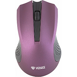 Mysz bezprzewodowa 2,4GHz optyczna symetryczna 3 przyciski Fiolet