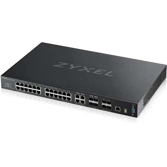 ZyXEL XGS4600-32 - Switch - L3 - managed - 24 x 10/100/1000 + 4 x Kombi-Gigabit-SFP + 4 x 10 Gigabit SFP+