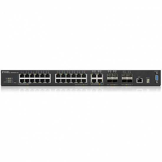 ZyXEL XGS4600-32 - Switch - L3 - managed - 24 x 10/100/1000 + 4 x Kombi-Gigabit-SFP + 4 x 10 Gigabit SFP+