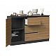 2D3S chest of drawers 120x30x75 cm, anthracite/artisan