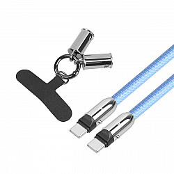 2in1 USB C cable 1m blue