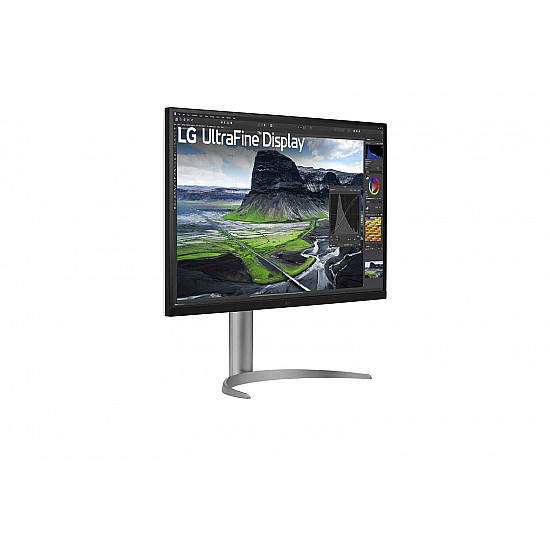 80cm/32 (3840x2160) LG UltraFine 32UQ850V-W 16:9 4K IPS 5ms 60Hz HDR400 HDMI DP USB-C Speaker Pivot Silver