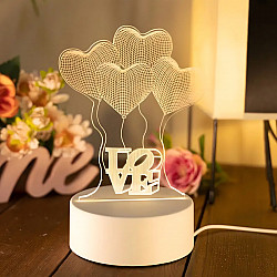 3D Heart Night Light Extralink Home, Optical Illusion for Bedroom USB