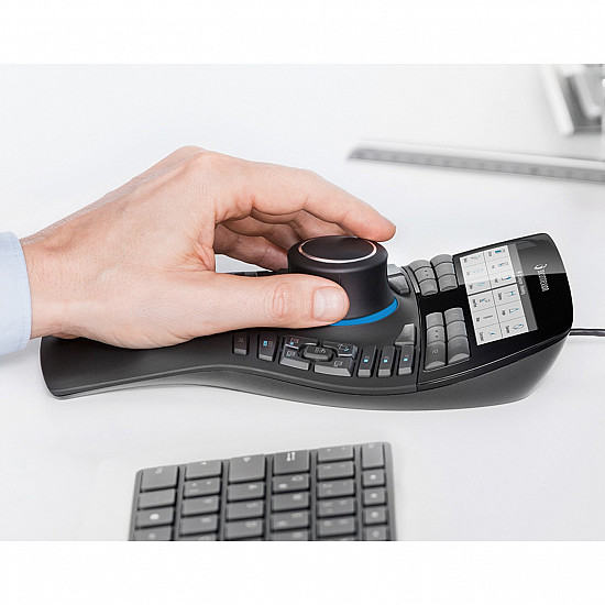 SpaceMouse Enterprise Kit 2 Braided USB-C cable 1.5m 2.4 GHz wireless technology 7,200 dpi sensor 7