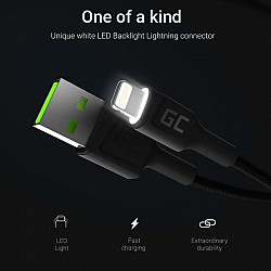 3x GC Ray USB cable Lightning 30, 120, 200cm, LED