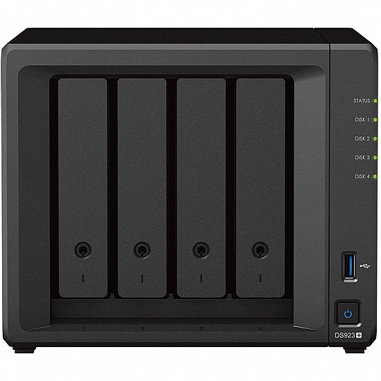 Synology DiskStation DS923+ NAS/storage server Tower Ryzen Embedded R1600 4 GB DDR4L 0 TB DiskStation Manager Black