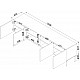 4D RTV cabinet PALAZZO BIS 201x40x60 white matt