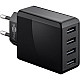 4-fach USB-Ladegerät (30W) schwarz schwarz