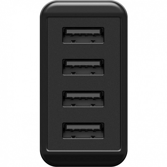 4-fach USB-Ladegerät (30W) schwarz schwarz