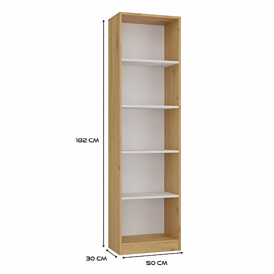 50 CM BOOKCASE ARTISAN/WHITE