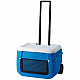 50QT Poly-lite Wheeled Mesh cooler blue white