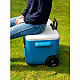 50QT Poly-lite Wheeled Mesh cooler blue white